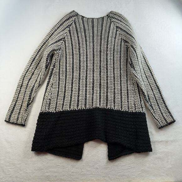 Maison Pholya M Medium Cardigan Sweater Alpaca Wool Blend Open Front Italian - Picture 9 of 10